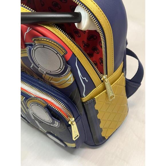 Loungefly Marvel Thor Love And Thunder Mini Backpack Wallet Set Womens Glow - Picture 12 of 16